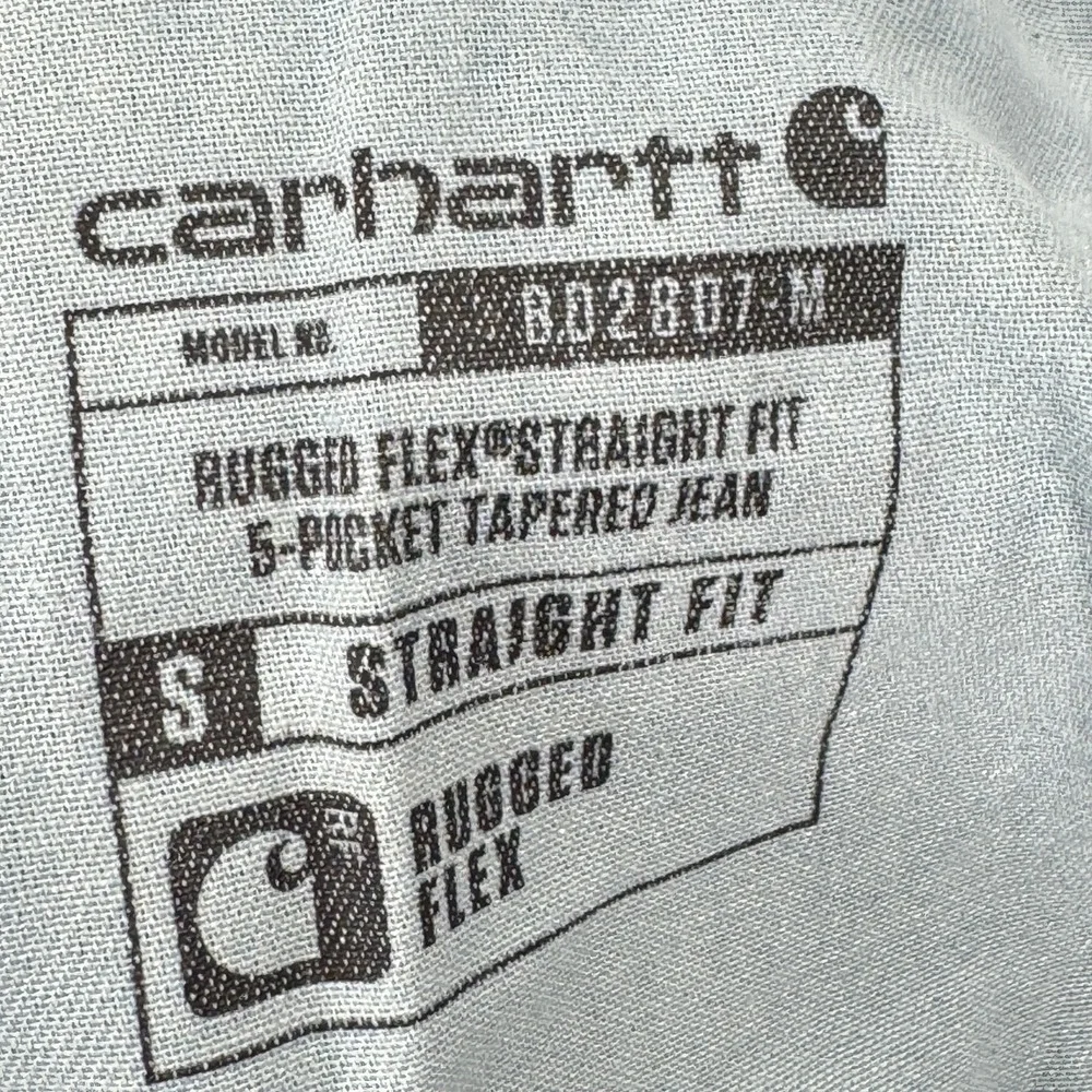 Carhartt Rugged Flex Straight Fit Jeans Mens 36x30 Blue Workwear Distressed